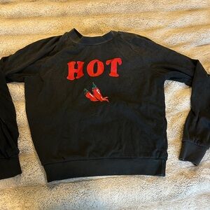 Black 'HOT' Sweater by Wildfox